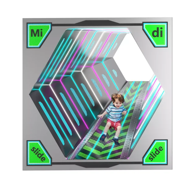Children Hexagonal Slide Big Trumpet Slide Led Slide - Image 2